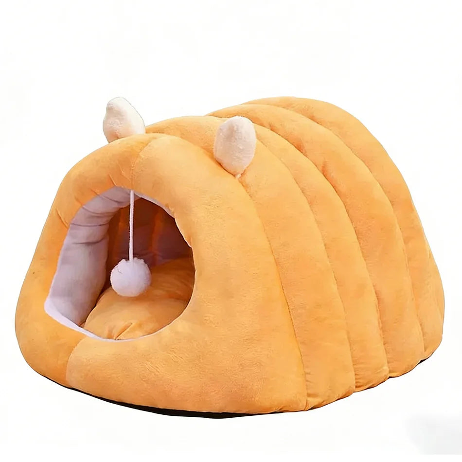 Cute Cartoon Pet Cave Bed Washable Sleep Bed For Small Dogs Cats