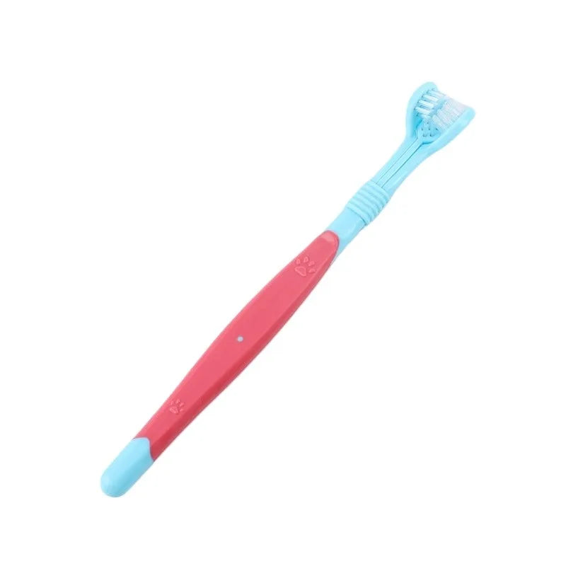 3-Sided Pet Toothbrush For Dogs And Cats - Tartar Removal Dental Care