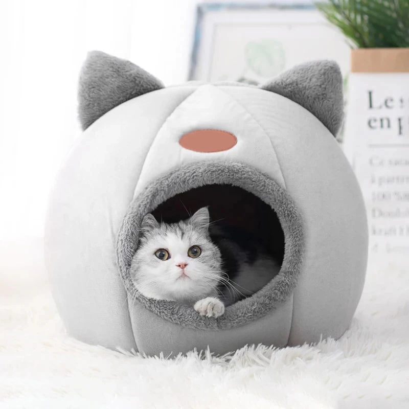Winter Cat Bed Cozy Cave Nest For Small Dogs And Cats