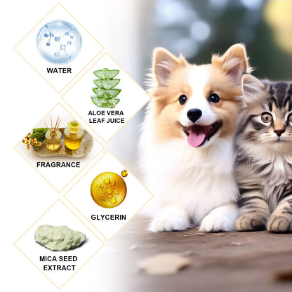Pet Dog Shampoo for Soft Hair Flea Removal and Itch Relief