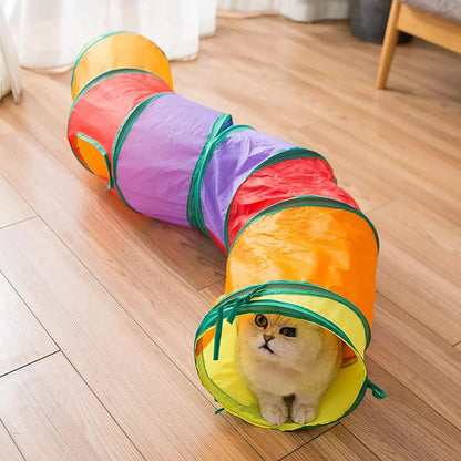 Foldable Cat Tunnel Toy - Interactive Play Tube for Cats & Kittens