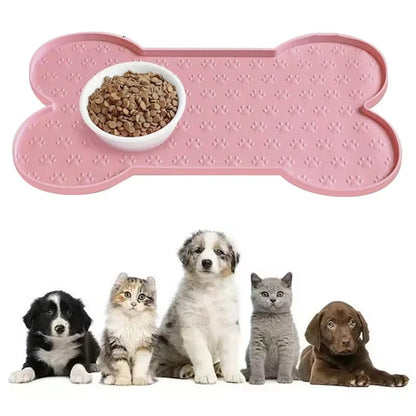 Dog Food Mat Anti-Slip Silicone Pet Placemat Waterproof Feeder