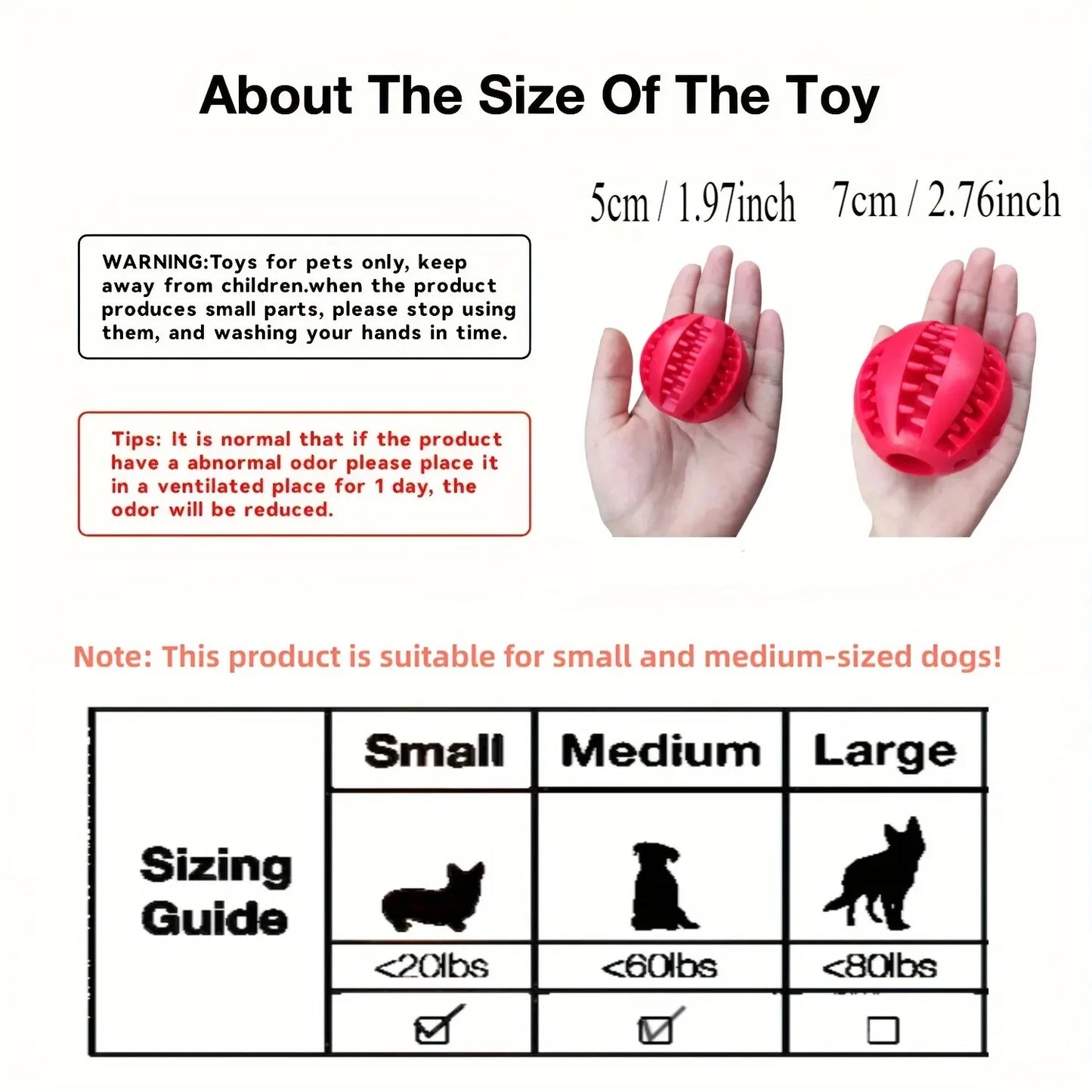 Dog Toy Ball - Nontoxic Bite Resistant Chew Ball For Dogs