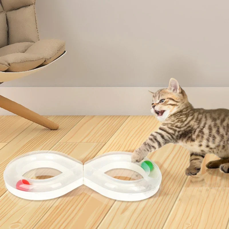 Interactive Cat Turntable Toy Set With Tunnel And Teasing Stick