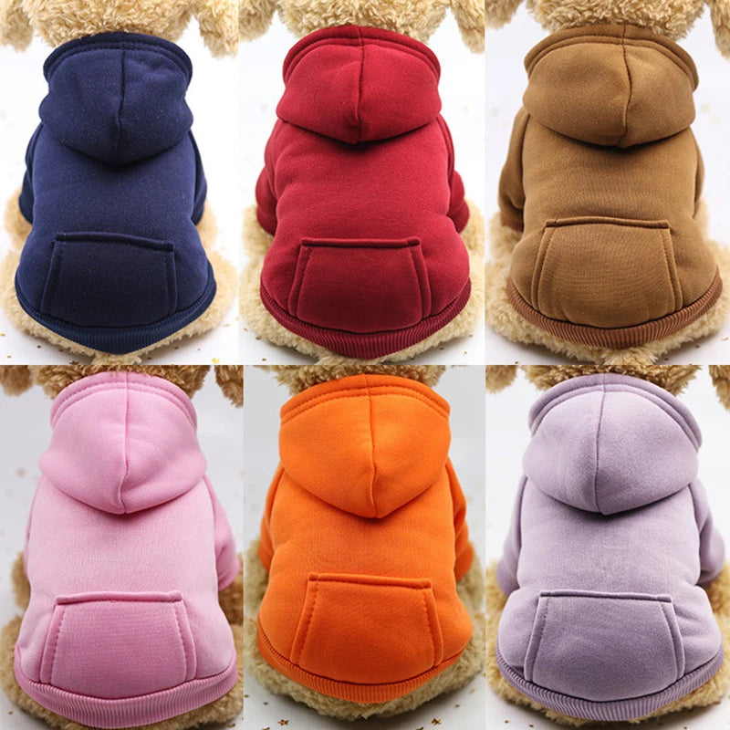 Winter Dog Hoodie For Small Medium Dogs Warm Pet Coat Jacket