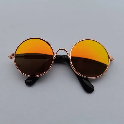 Vintage Round Cat Sunglasses For Small Dogs And Cats Photo Props