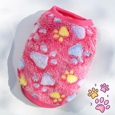 Cute Dog Winter Vest For Small Dogs Cats Warm Pet Sweater Jacket