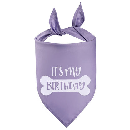 Dog Birthday Bandana - Happy Birthday Party Pet Triangle Scarf