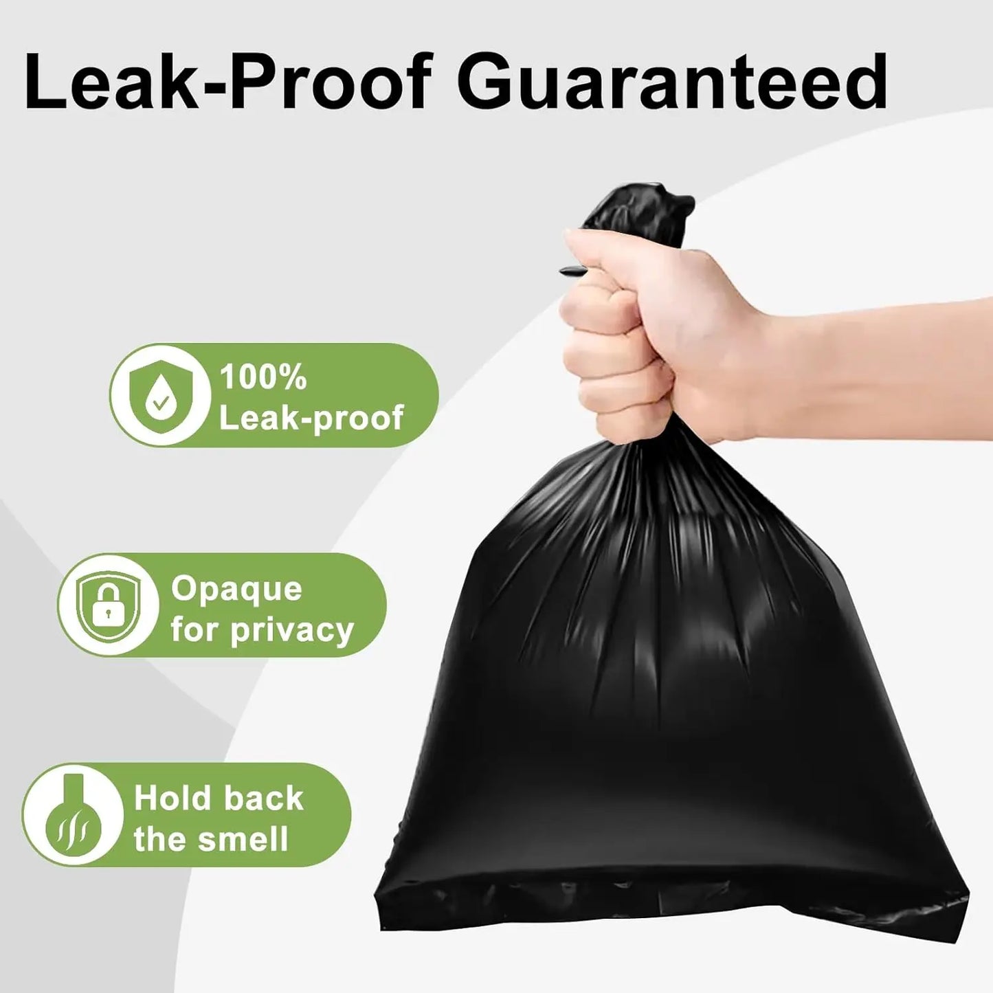 Dog Poop Bags With Dispenser - Leak Proof Pet Waste Bags