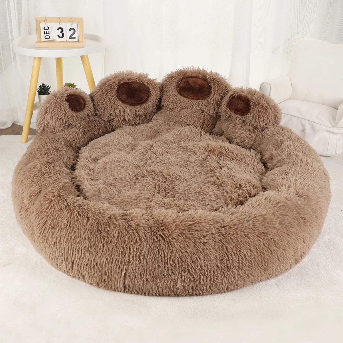 Fluffy Dog Bed Winter Warm Large Pet Sofa Basket Mat