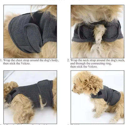 Dog Anxiety Vest - Breathable Stress Relief Thunder Jacket