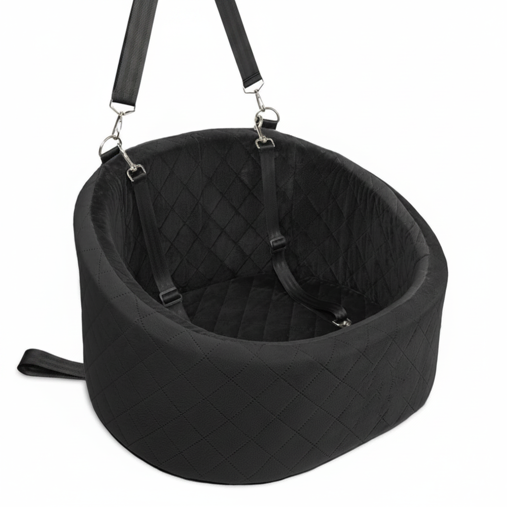 Dog Car Seat With Safety Leashes - Non-Slip Washable Pet Travel