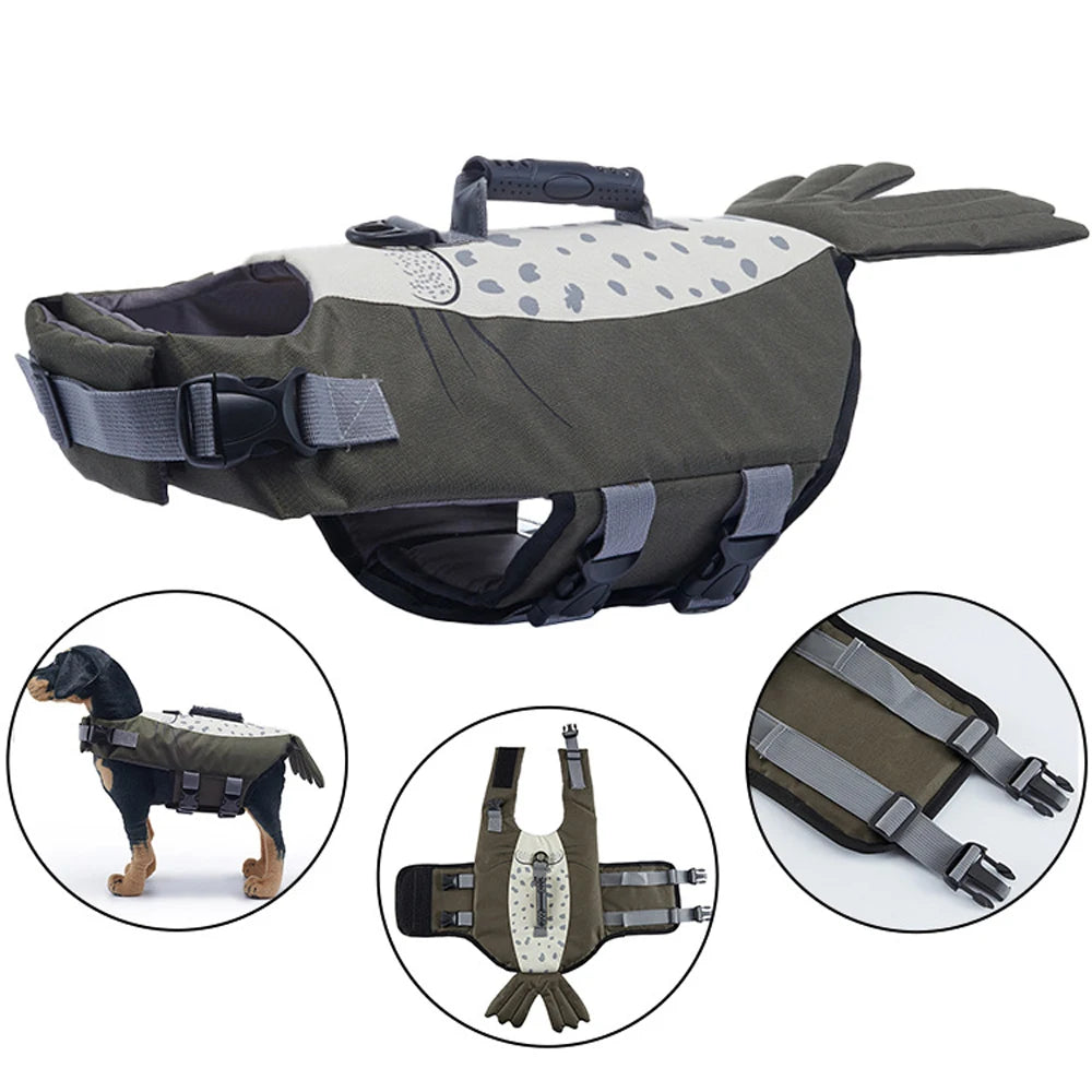 Dog Life Jacket Swimming Safety Vest for Small Medium Large Dogs