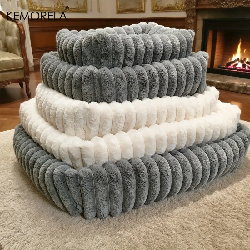 Orthopedic Plush Dog Bed - High Resilience Support for Medium Large Dogs