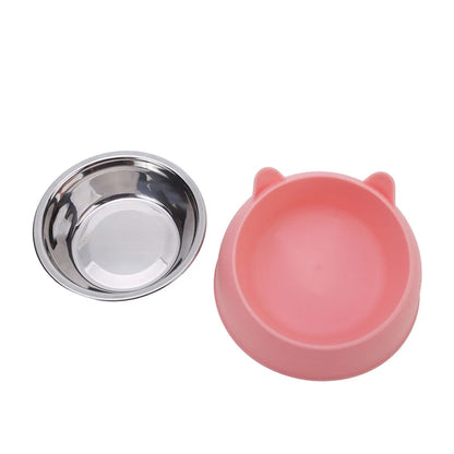 Cat Bowl Inclined Stainless Steel Pet Feeding Bowl Set