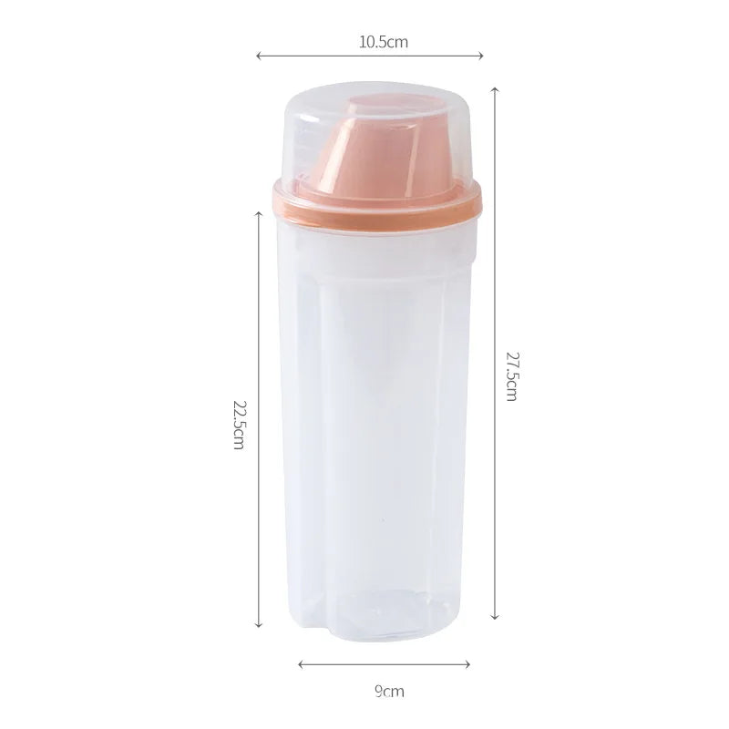 Dog Food Storage Container with Scale - Transparent Pet Food Dispenser