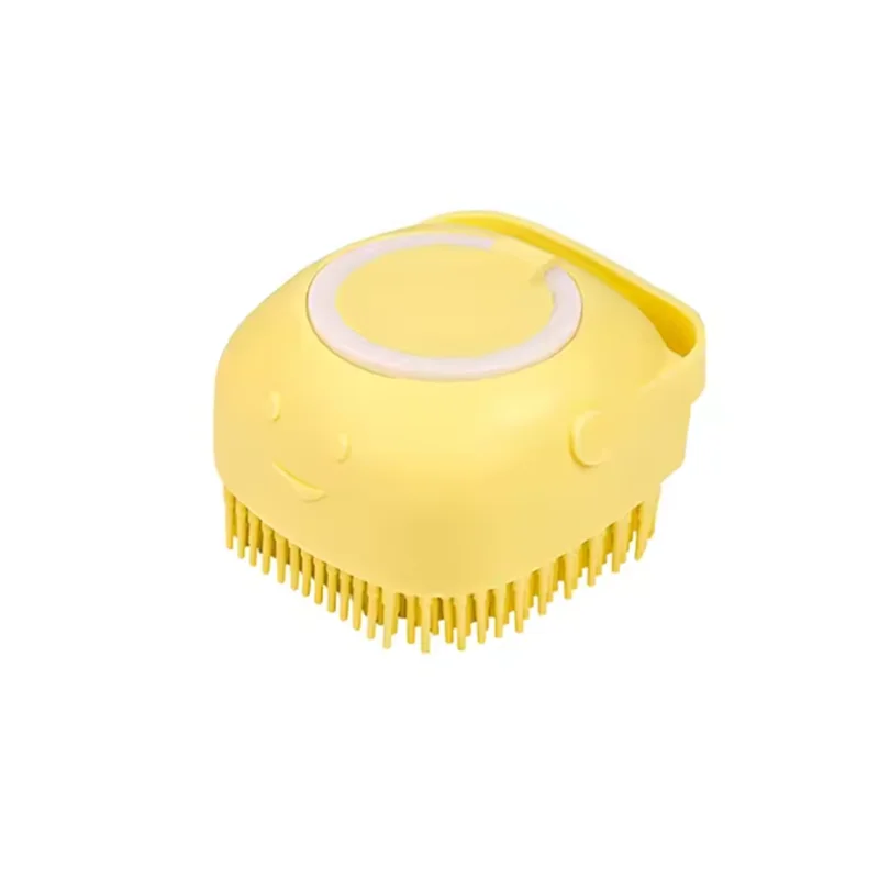 Pet Bath Massage Brush - Soft Silicone Grooming Tool For Dogs Cats
