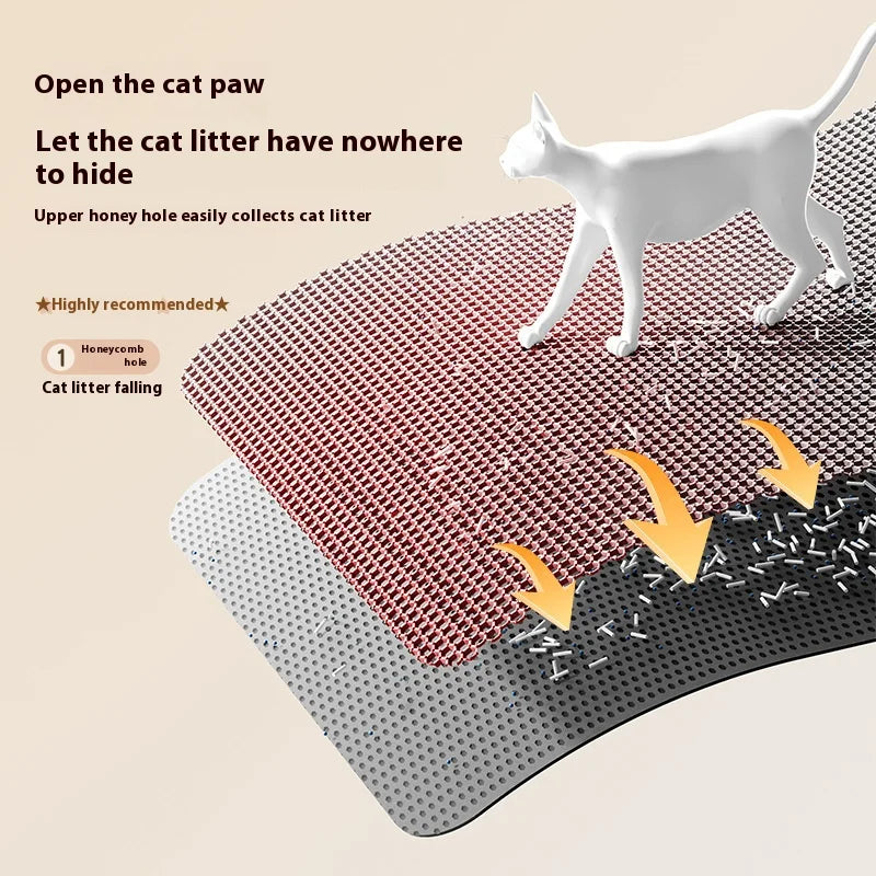 Cat Litter Mat 2-Layer Premium Sand Trapping Waterproof Pet Floor