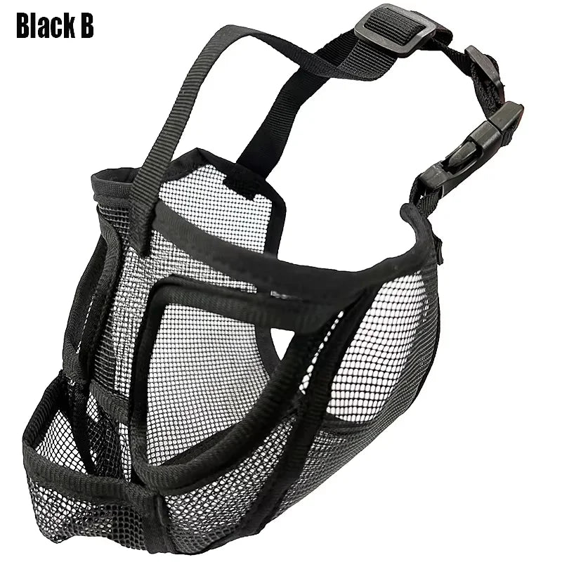 Bulldog Mask Anti-Biting Breathable Adjustable Dog Muzzle