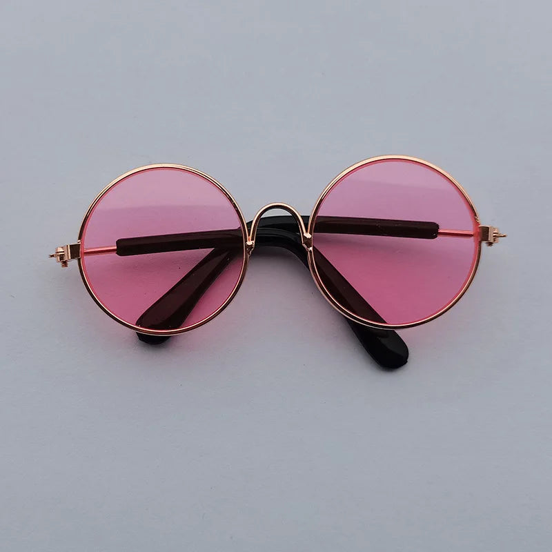 Vintage Round Cat Sunglasses For Small Dogs And Cats Photo Props