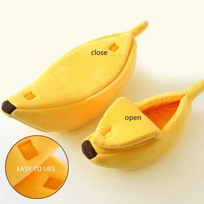 Banana Cat Bed House - Funny Cute Cozy Pet Mat Warm Portable
