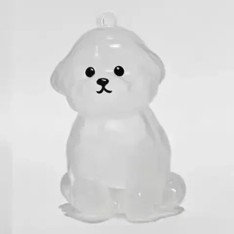 Pet Memorial Keychain - Dog Hair Storage Pendant With Resin Capsule
