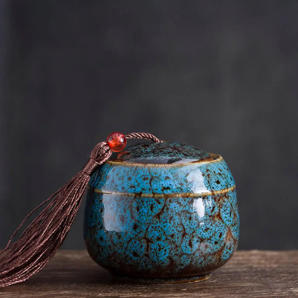 Ceramic Pet Memorial Urn - Keepsake Canister For Ashes Storage