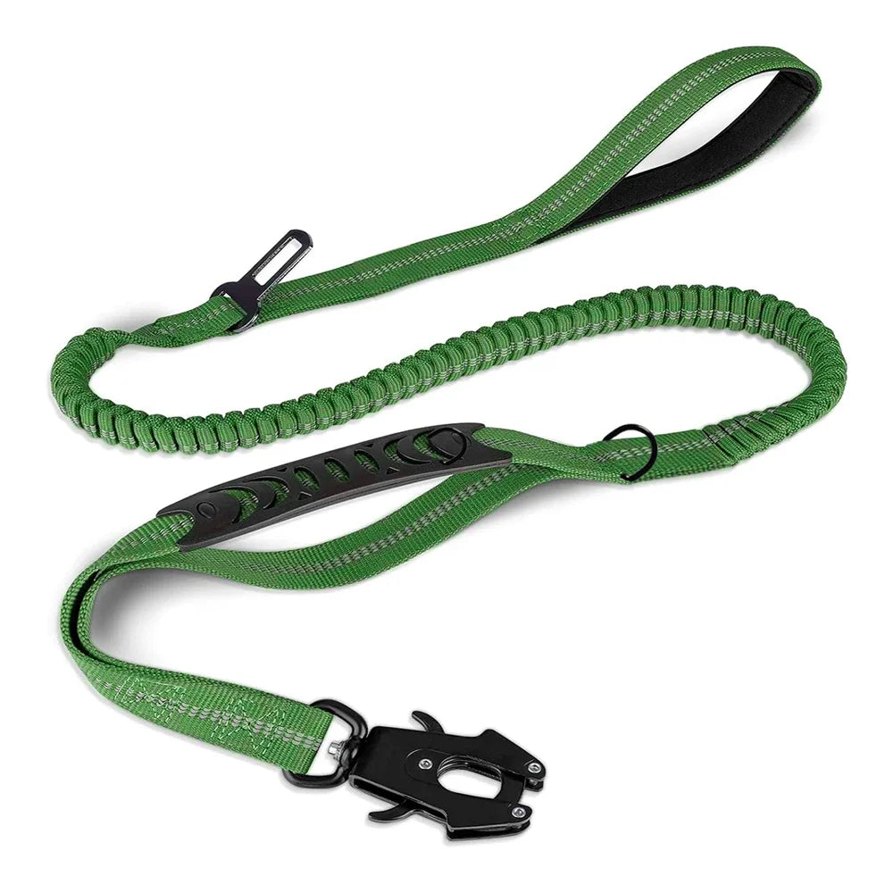Reflective Shock Absorbing Pet Leash With Car Seatbelt For Large Dogs