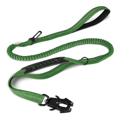 Reflective Shock Absorbing Pet Leash With Car Seatbelt For Large Dogs
