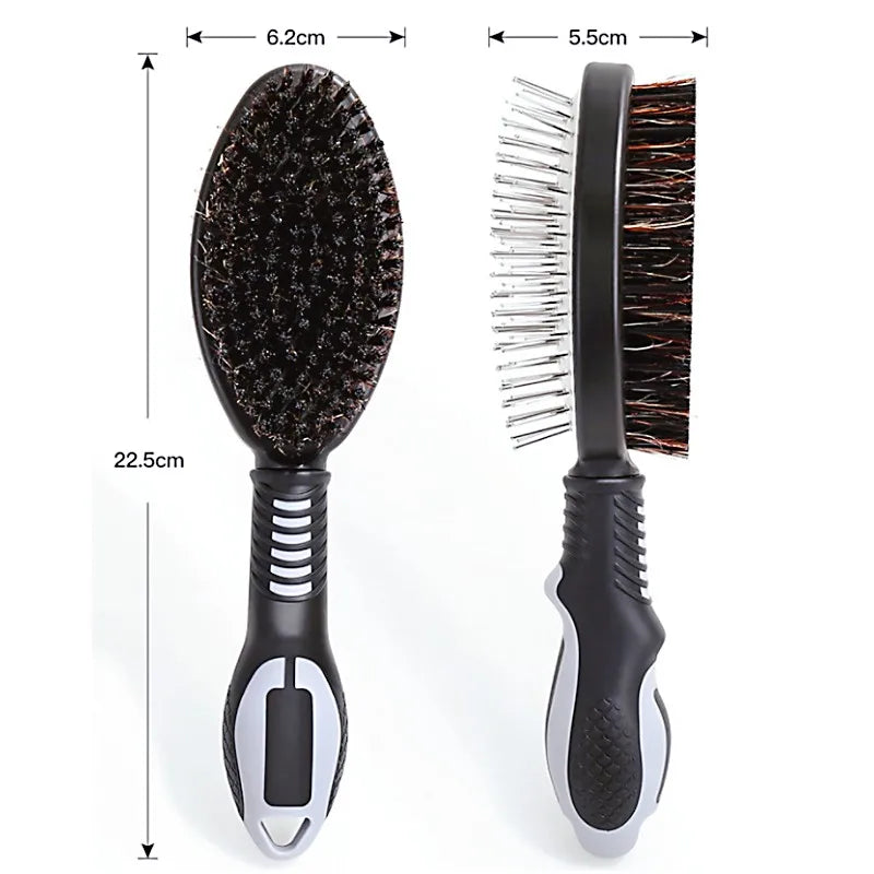 Dog Brush Double-Sided Pet Grooming Comb Hair Remover