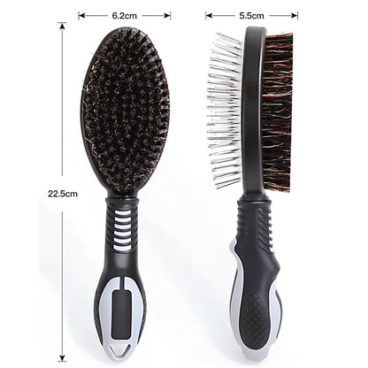 Dog Brush Double-Sided Pet Grooming Comb Hair Remover