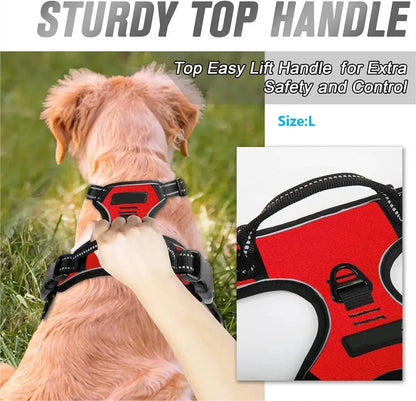 Dog Harness Vest Set With Collar And Leash For All Size Dogs
