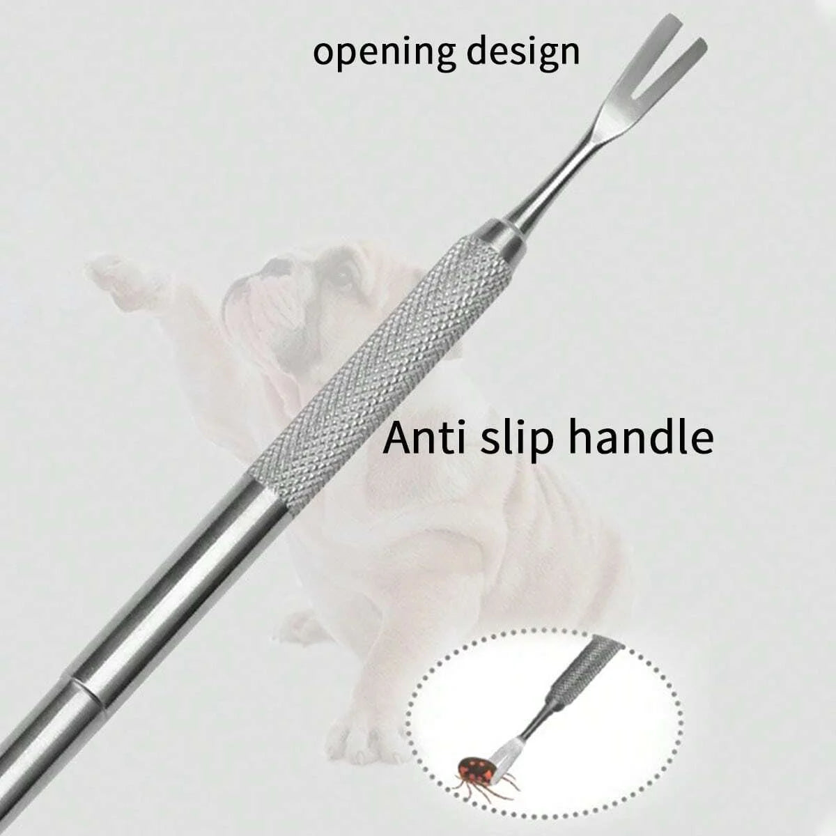 Stainless Steel Tick Removal Tool - Professional Pet Flea Tweezers