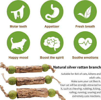 Natural Catnip Teeth Cleaning Stick For Cats - Matatabi Chew Toy