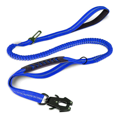 Reflective Shock Absorbing Pet Leash With Car Seatbelt For Large Dogs