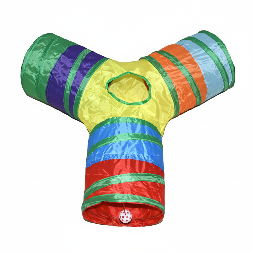 Foldable Cat Tunnel Toy - Interactive Play Tube for Cats & Kittens