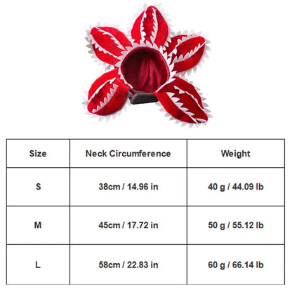 Winter Funny Cat Hat Demogorgon Scary Pet Costume Adjustable