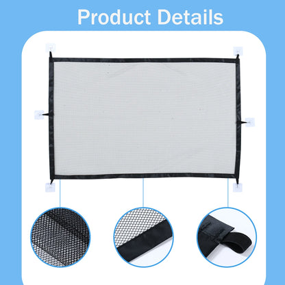 Pet Dog Barrier Fence With Hooks - Folding Mesh Safety Gate