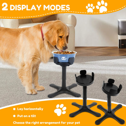 Adjustable Dog Bowl Stand With Stainless Steel Bowl Non Slip Design