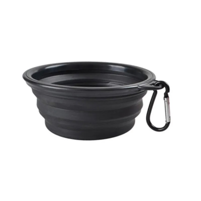 Portable Pet Food Bowl - Collapsible Silicone Travel Bowl for Dogs and Cats