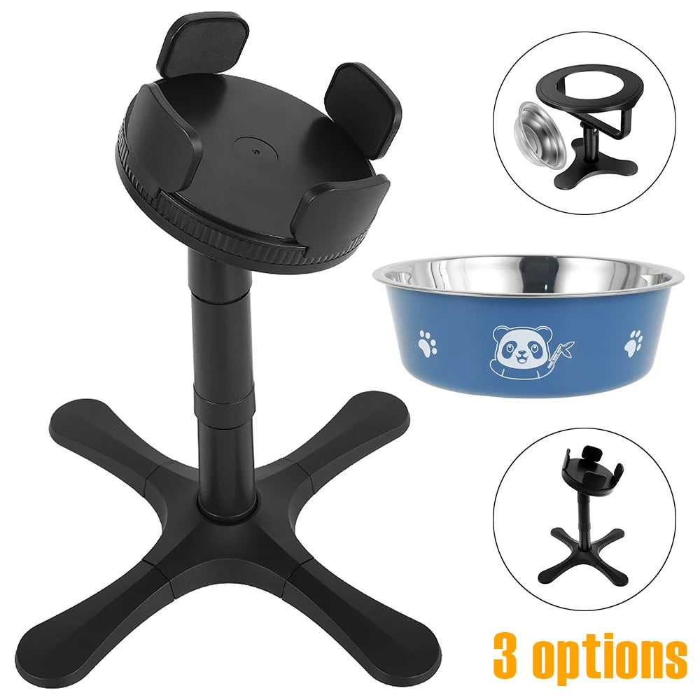 Adjustable Dog Bowl Stand With Stainless Steel Bowl Non Slip Design