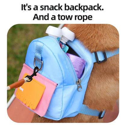 Waterproof Pet Backpack For Dogs With Harness - Outdoor Travel
