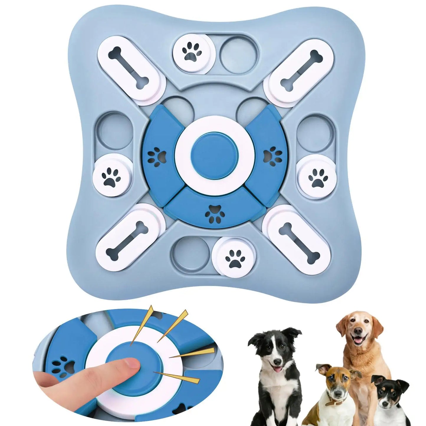 Dog Slow Feeder Interactive Puzzle Toy IQ Training Bowl